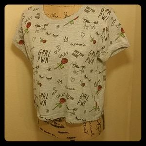 Gray Darling Blue crop top